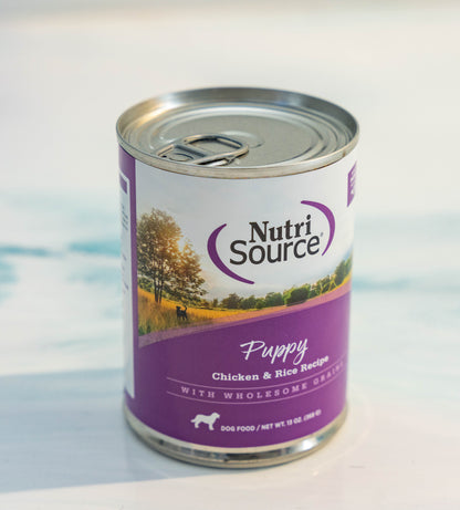 Puppy Soft Can Food Nutrisource Chicken and Rice Recipe